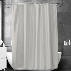 Shower Curtain PEVA Waterproof Mould Proof&Mildew Resistant Bathroom Curtains with Hooks Easy Installation Quick-Drying 180cm*180cm(70"*70")