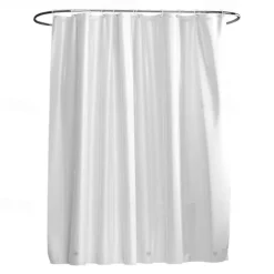 Shower Curtain PEVA Waterproof Mould Proof&Mildew Resistant Bathroom Curtains with Hooks Easy Installation Quick-Drying 180cm*180cm(70