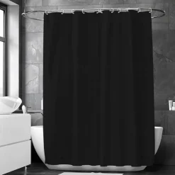 Shower Curtain PEVA Waterproof Mould Proof&Mildew Resistant Bathroom Curtains with Hooks Easy Installation Quick-Drying 180cm*180cm(70