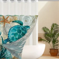 Shower Curtain Set with Snap-in Liner and Sheer Window 180cm*180cm(70"*70"), Water-Repellent Polyester, No-Hook Grommet Top, 120 GSM Double-Layer Hotel Spa Bathroom Partition,Exotic Animal Pattern