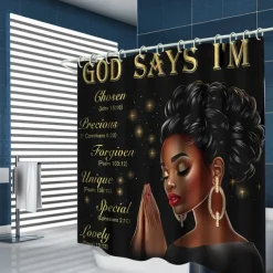 Shower Curtain with 12 Hooks 180cm*180cm(70