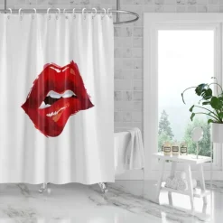 Shower Curtain with 12 Hooks 180cm*180cm(70