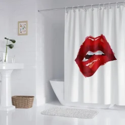 Shower Curtain with 12 Hooks 180cm*180cm(70