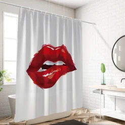 Shower Curtain with 12 Hooks 180cm*180cm(70