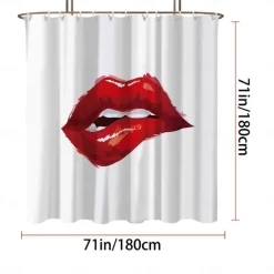 Shower Curtain with 12 Hooks 180cm*180cm(70