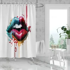 Shower Curtain with 12 Hooks 180cm*180cm(70