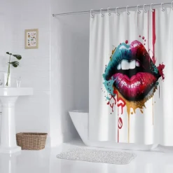 Shower Curtain with 12 Hooks 180cm*180cm(70