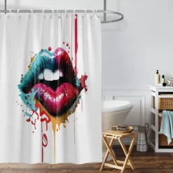 Shower Curtain with 12 Hooks 180cm*180cm(70