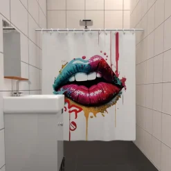 Shower Curtain with 12 Hooks 180cm*180cm(70