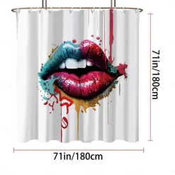 Shower Curtain with 12 Hooks 180cm*180cm(70
