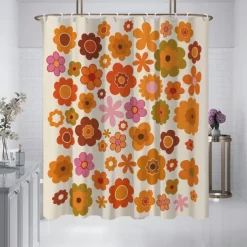 Shower Curtain with 12 Hooks 180cm*180cm(70