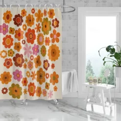 Shower Curtain with 12 Hooks 180cm*180cm(70