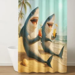 Shower Curtain with 12 Hooks 180cm*180cm(70