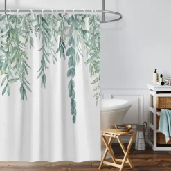 Shower Curtain with 12 Hooks 180cm*180cm(70