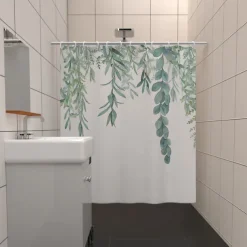 Shower Curtain with 12 Hooks 180cm*180cm(70