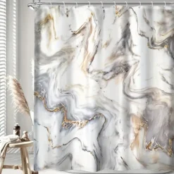 Shower Curtain with 12 Plastic Hooks 180cm*180cm(70