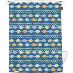 Shower Curtain with Hooks 180cm*180cm(70