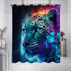 Shower Curtain with Hooks 180cm*180cm(70