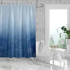 Shower Curtain with Hooks 180cm*180cm(70