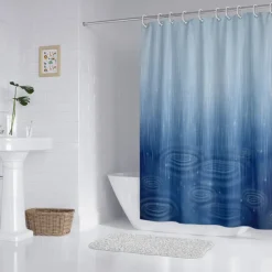 Shower Curtain with Hooks 180cm*180cm(70