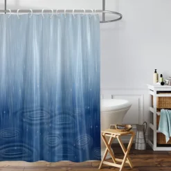 Shower Curtain with Hooks 180cm*180cm(70