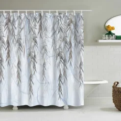 Shower Curtain with Hooks 180cm*180cm(70