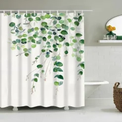 Shower Curtain with Hooks 180cm*180cm(70
