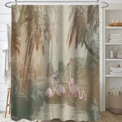 Shower Curtain with Hooks 180cm*180cm(70