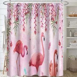 Shower Curtain with Hooks 180cm*180cm(70