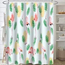 Shower Curtain with Hooks 180cm*180cm(70