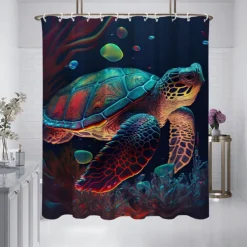 Shower Curtain with Hooks 180cm*180cm(70