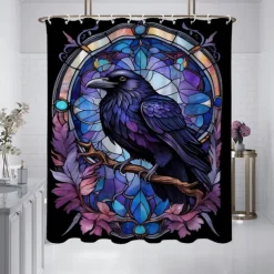 Shower Curtain with Hooks 180cm*180cm(70