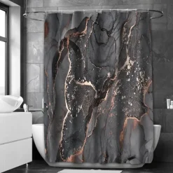 Shower Curtain with Hooks 180cm*180cm(70