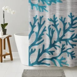 Shower Curtain with Hooks 180cm*180cm(70