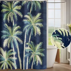 Shower Curtain with Hooks 180cm*180cm(70