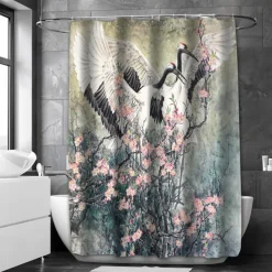 Shower Curtain with Hooks 180cm*180cm(70