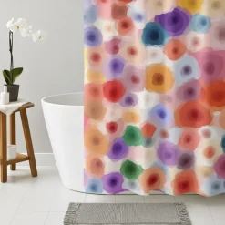 Shower Curtain with Hooks 180cm*180cm(70