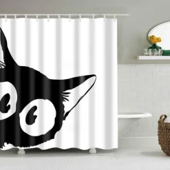 Shower Curtain with Hooks 180cm*180cm(70