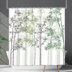Shower Curtain with Hooks 180cm*180cm(70