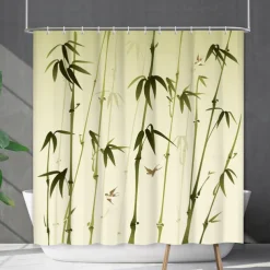 Shower Curtain with Hooks 180cm*180cm(70