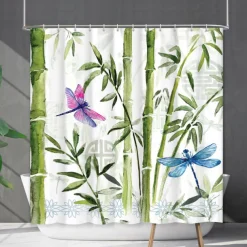 Shower Curtain with Hooks 180cm*180cm(70
