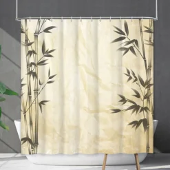 Shower Curtain with Hooks 180cm*180cm(70