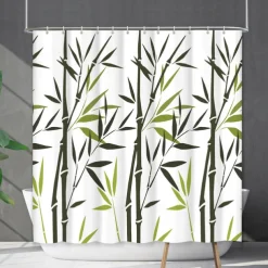 Shower Curtain with Hooks 180cm*180cm(70