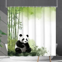 Shower Curtain with Hooks 180cm*180cm(70