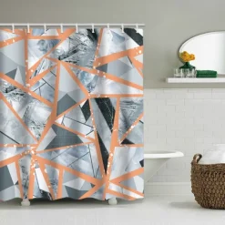 Shower Curtain with Hooks 180cm*180cm(70