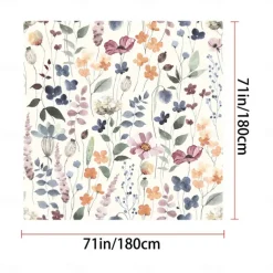 Shower Curtain with Hooks 180cm*180cm(70