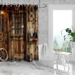 Shower Curtain with Hooks 180cm*180cm(70