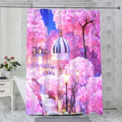 Shower Curtain with Hooks 180cm*180cm(70