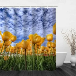 Shower Curtain with Hooks 180cm*180cm(70