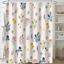 Shower Curtain with Hooks 180cm*180cm(70